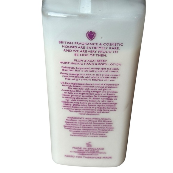 Pecksniff's Plum & Acai Berry Body Lotion Limited Edition 10.1 oz - Picture 5 of 6